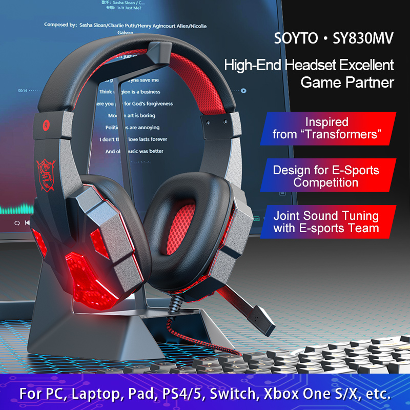 Gaming Headset With Mic Rgb - Casque de jeu avec son Surround