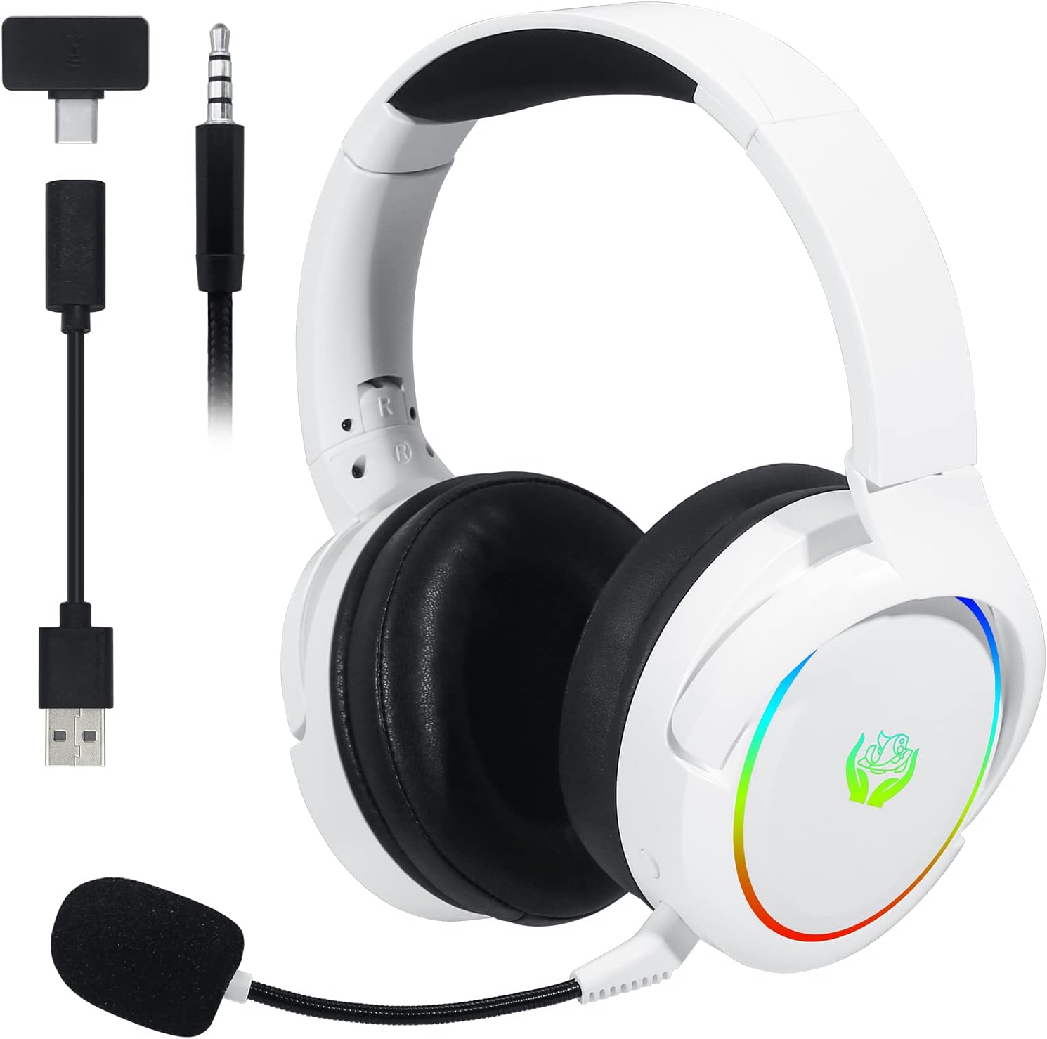 Gaming Headset With Mic Rgb - Casque de jeu sans fil HUO