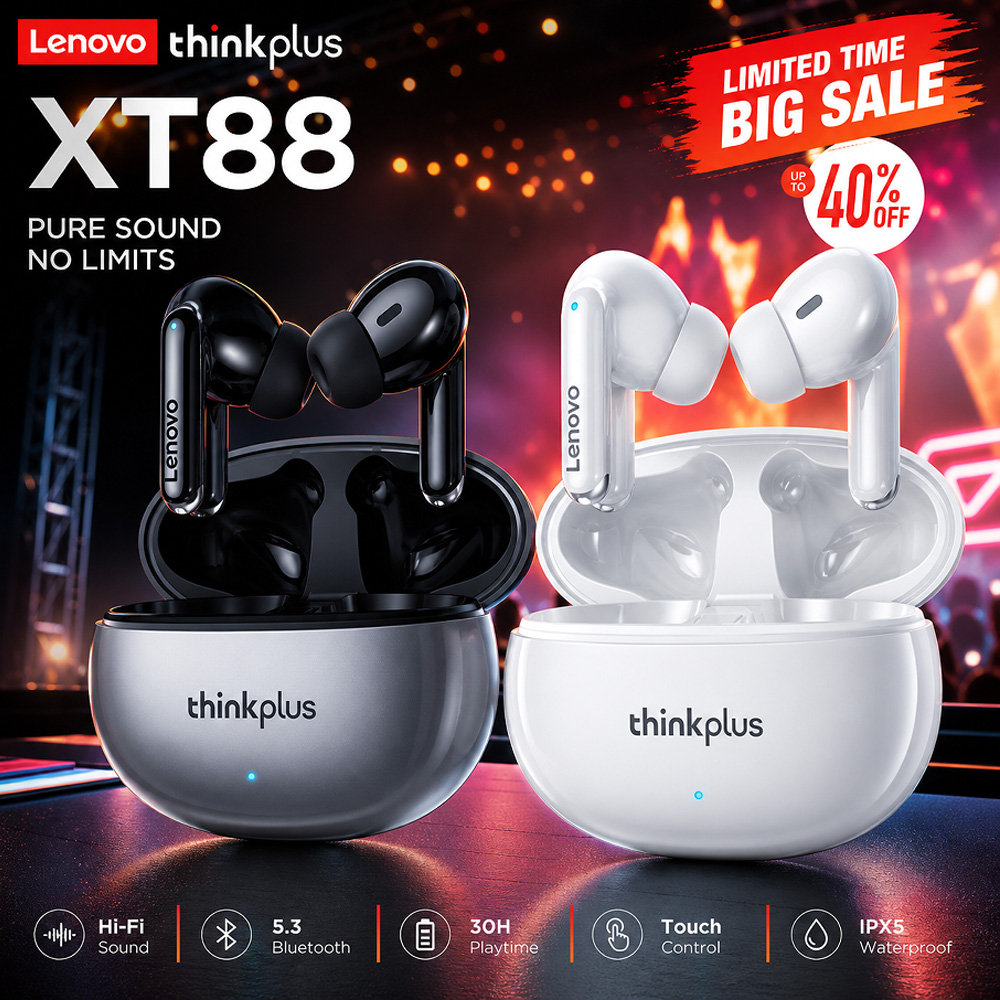 Tws Earbuds Bluetooth 5.3 - Écouteurs sans fil Lenovo XT88 TWS,