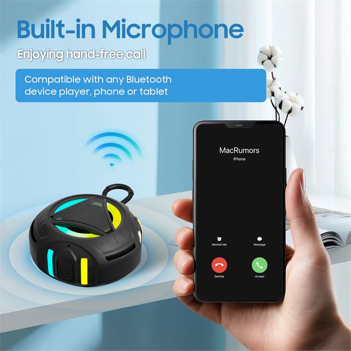 Portable Bluetooth Speaker Waterproof Ipx7 - Mini enceinte Bluetooth pour la douche