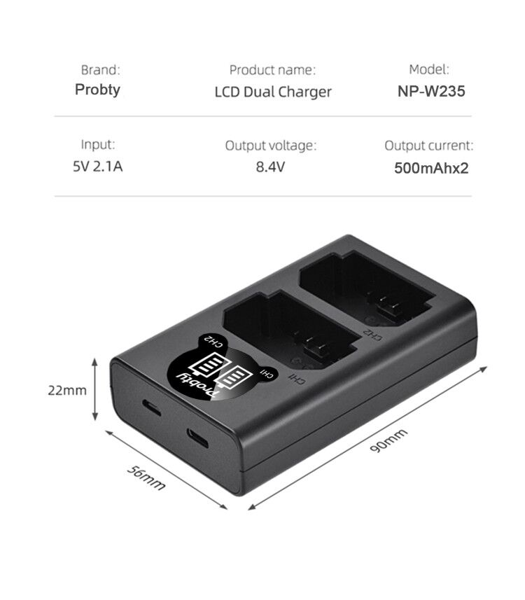 Batterie LCD 2200mAh NP-W235 N - Drones avis et prix