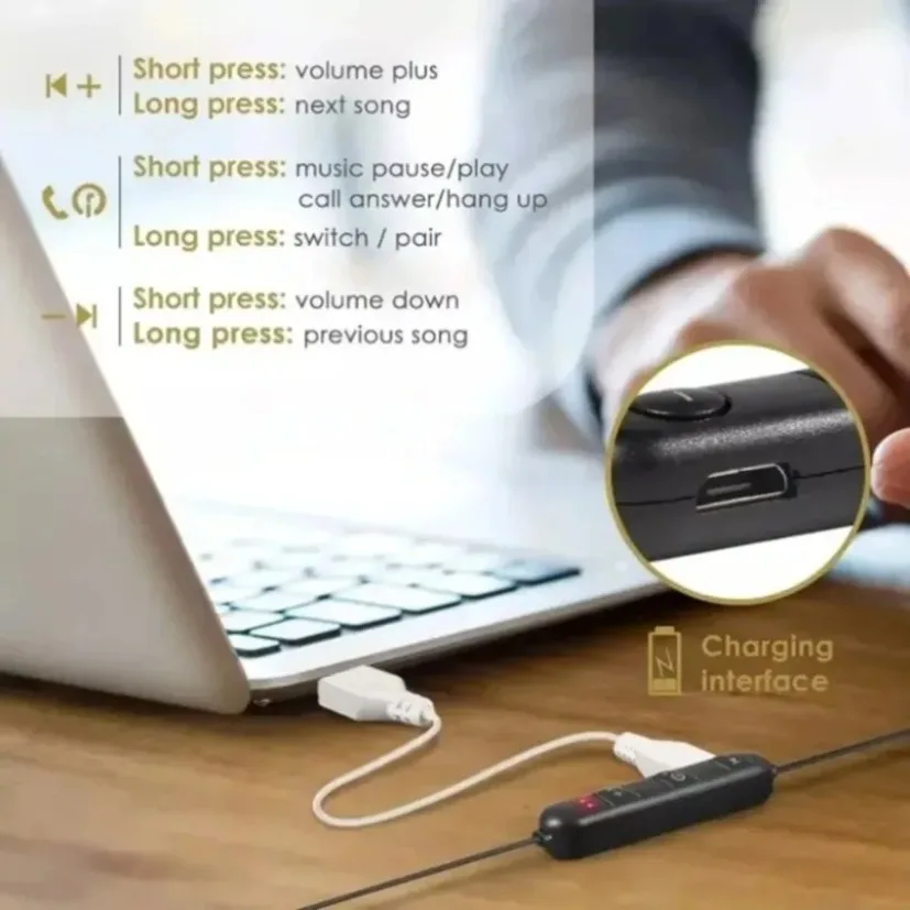 Écouteurs Bluetooth à porter a - Magnetic Neckband Sports Earphones avis et prix