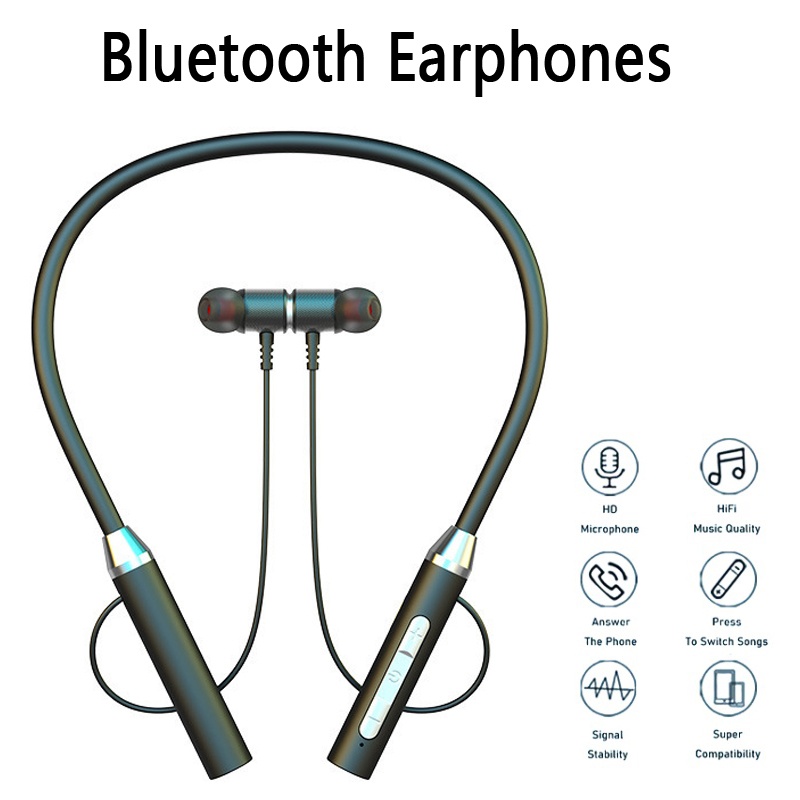 9D sans fil Bluetooth écouteur - Magnetic Neckband Sports Earphones avis et prix