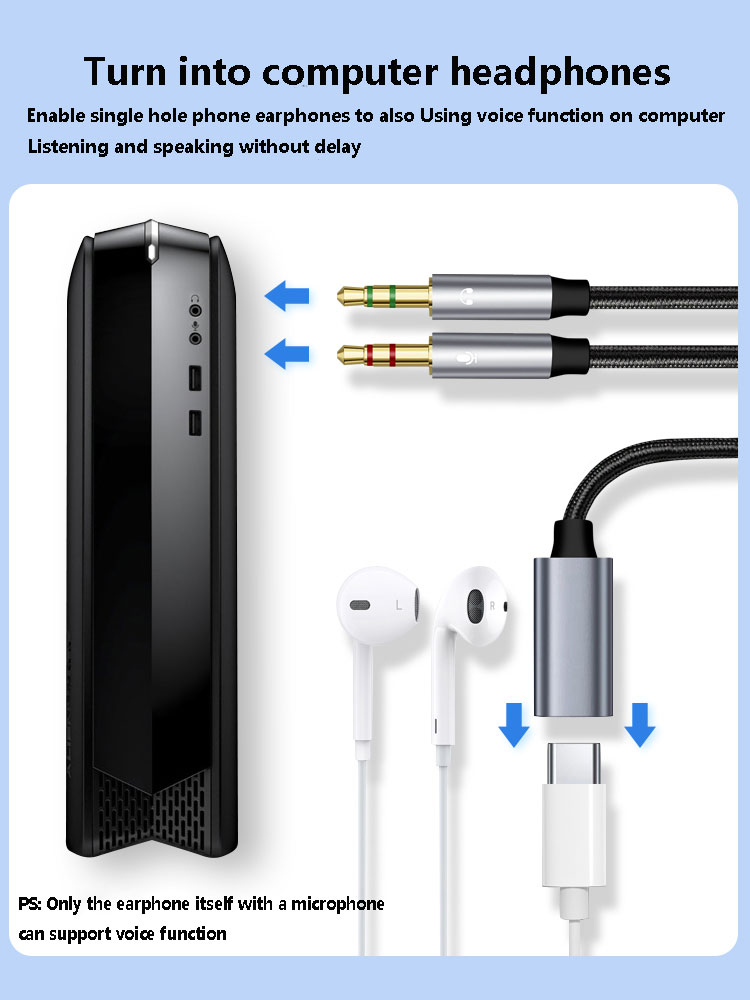 Adaptateur audio pour téléphon - Type C Wired Earphones With Mic avis et prix